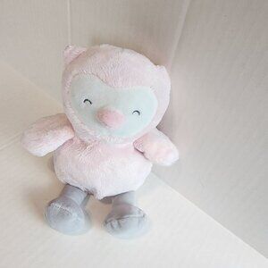 Just One You by Carter's pink penguin rattle toy closed eyes gray legs